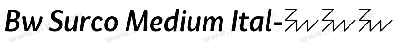 Bw Surco Medium Ital字体转换